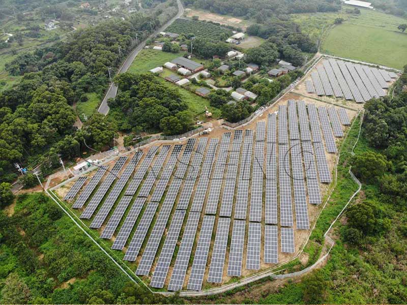 Taiwan Ground Screw Foundation Sistem solar de montare la sol 1.6MW
